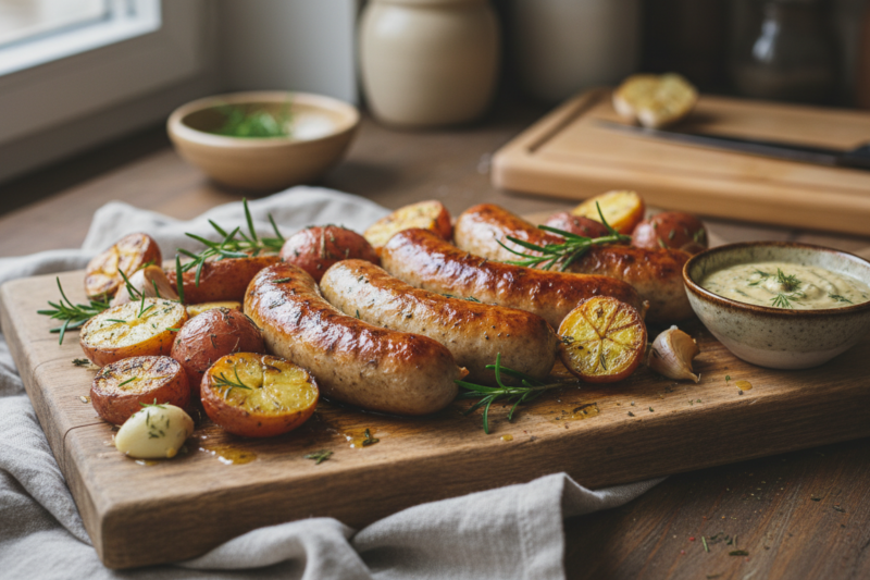 Biała kiełbasa pieczona przepis - poznaj sekret wyjątkowej soczystości i aromatu