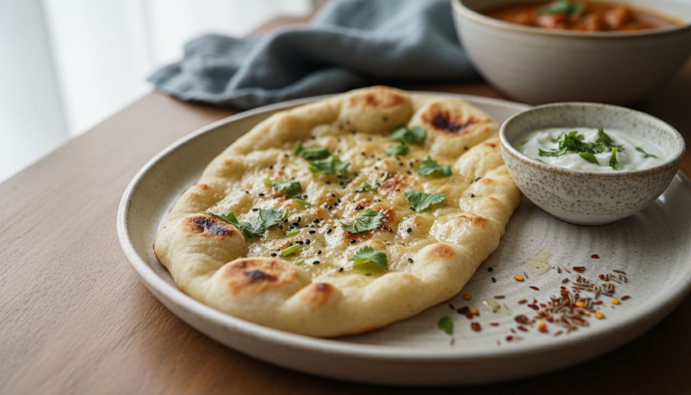 Chlebek naan przepis - sekret idealnie miękkiego ciasta z patelni