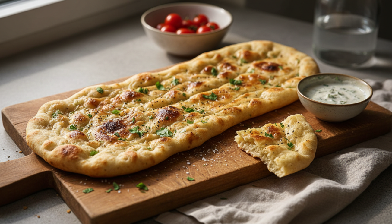 Chlebek naan przepis - sekret idealnie miękkiego ciasta z patelni