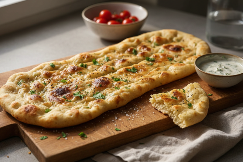 Chlebek naan przepis – sekret idealnie miękkiego ciasta z patelni