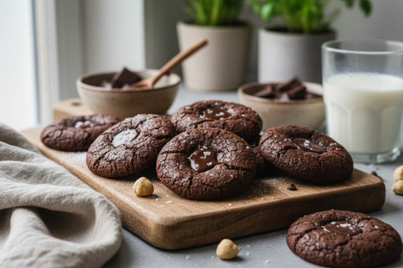 Ciasteczka brownie przepis - sekret idealnie miękkiego wnętrza i mocno czekoladowego smaku