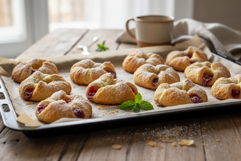 Ciastka z ciasta francuskiego - błyskawiczny przepis na chrupiący deser do kawy