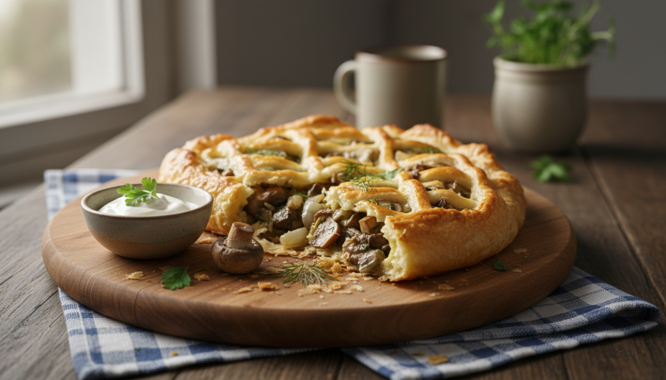 Ciasto francuskie z pieczarkami - sprawdzony przepis na chrupiącą przekąskę w kilka minut