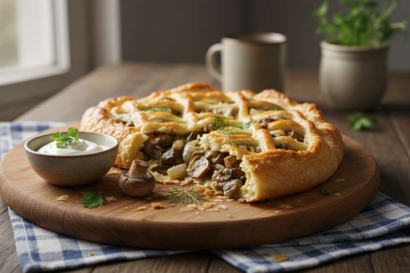 Ciasto francuskie z pieczarkami - sprawdzony przepis na chrupiącą przekąskę w kilka minut