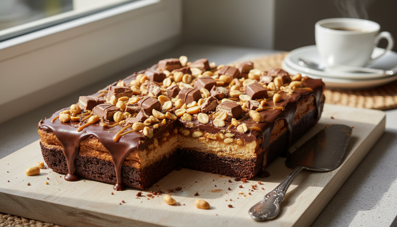 Ciasto Snickers - najlepszy przepis na obłędne połączenie karmelu i orzechów