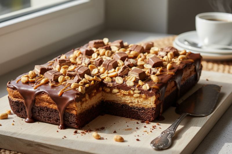 Ciasto Snickers - najlepszy przepis na obłędne połączenie karmelu i orzechów