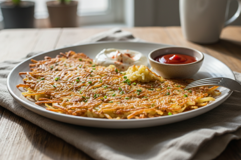 Hash browns - przepis na idealnie chrupiące i złociste placki ziemniaczane