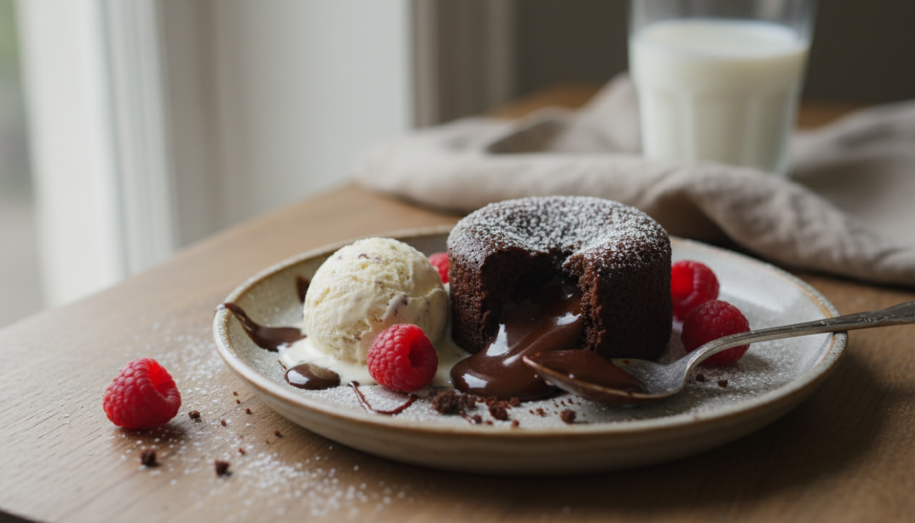Lava cake przepis - sekret idealnie płynnego czekoladowego wnętrza