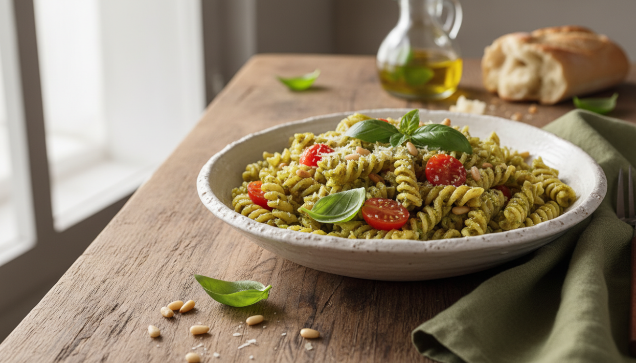 Najlepszy makaron z pesto - prosty przepis na obłędny obiad w 15 minut