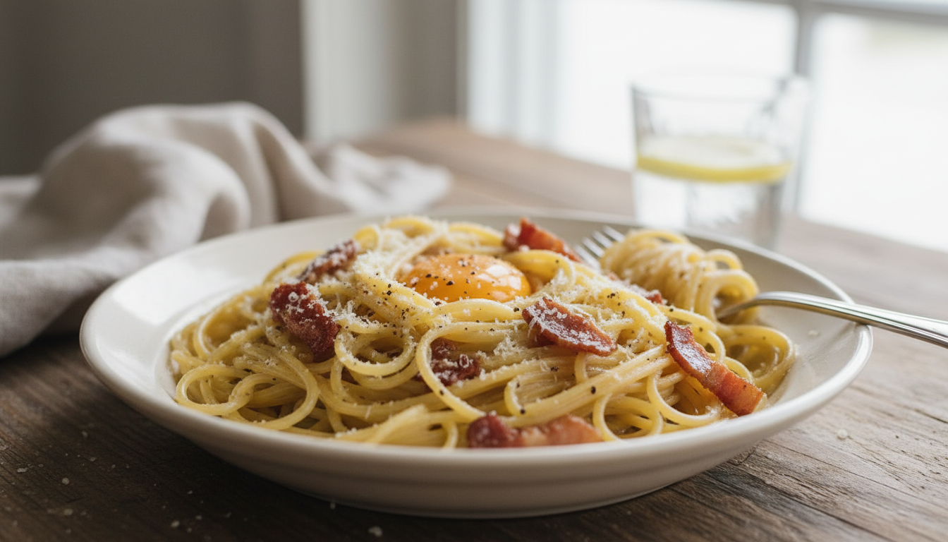 Najlepszy przepis na carbonara - poznaj sekret idealnie kremowego sosu bez śmietanki
