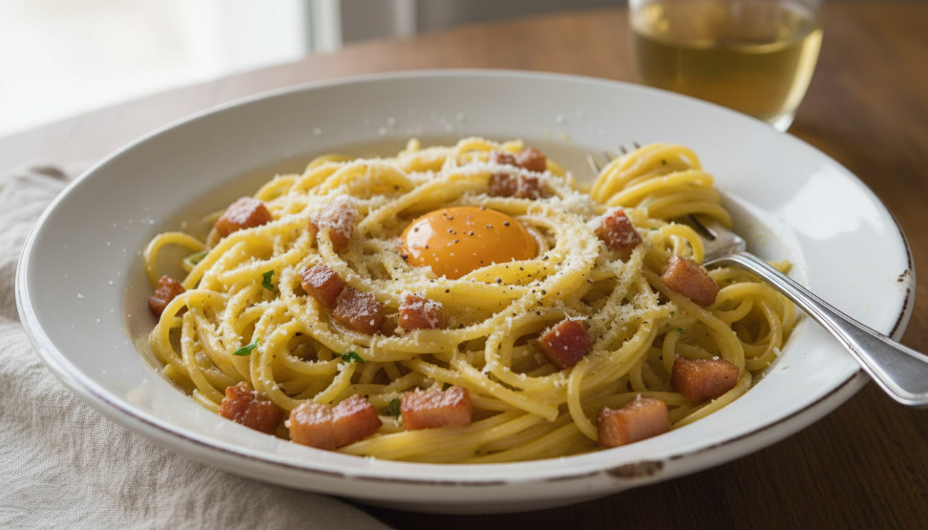 Najlepszy przepis na carbonara - poznaj sekret idealnie kremowego sosu bez śmietanki