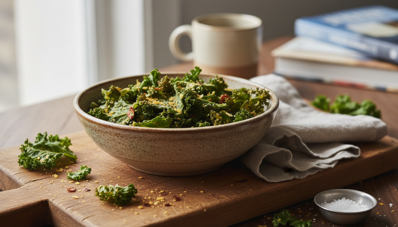 Najlepszy przepis na chipsy z jarmużu - sekret idealnej chrupkości w kilka minut