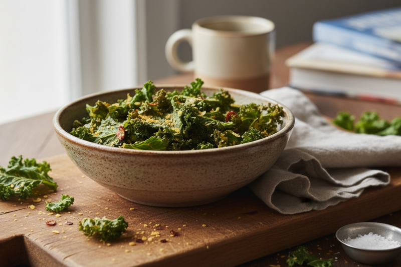 Najlepszy przepis na chipsy z jarmużu - sekret idealnej chrupkości w kilka minut