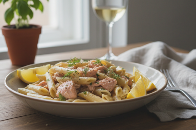 Najlepszy przepis na makaron z łososiem - obłędnie kremowy sos w 15 minut