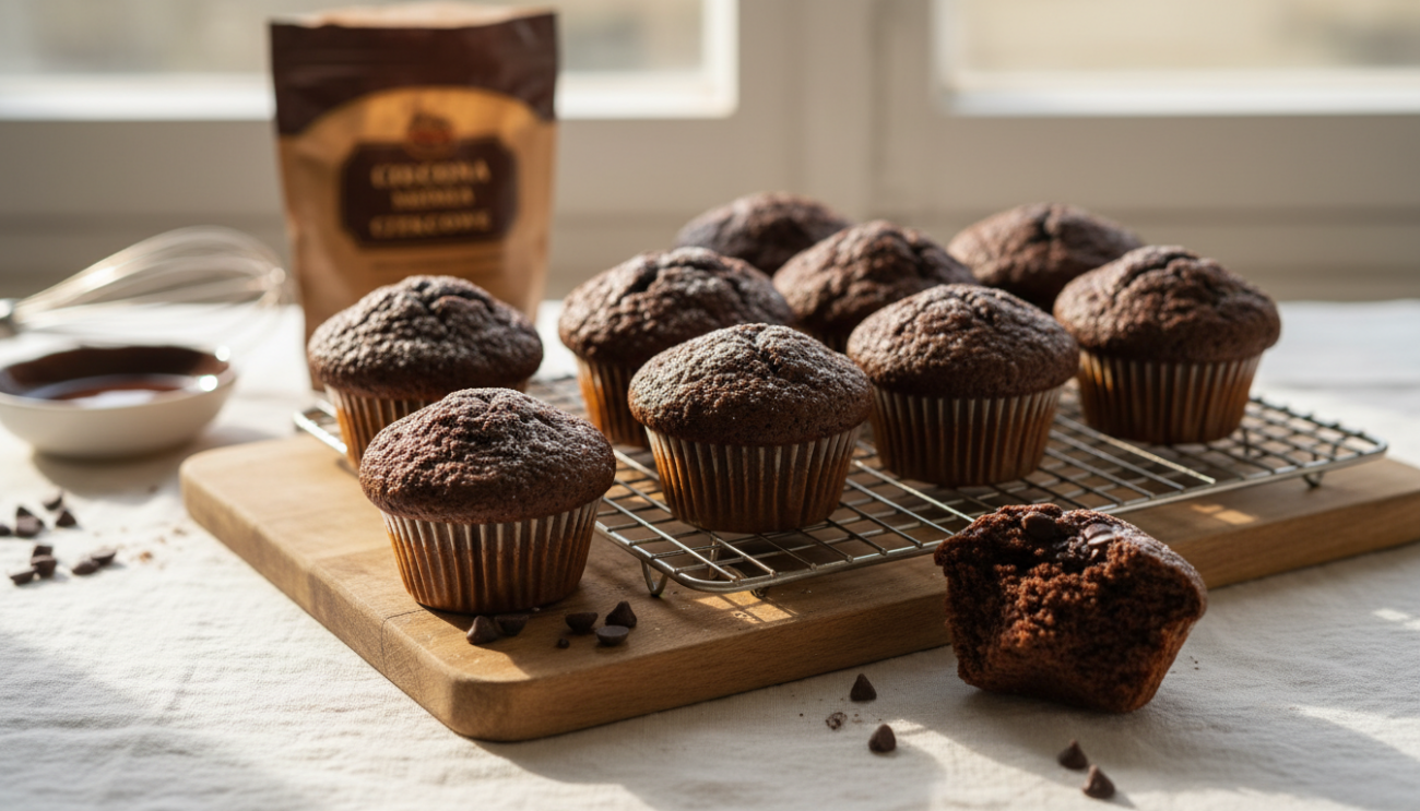 Najlepszy przepis na muffinki czekoladowe - sekret obłędnie wilgotnego i puszystego ciasta
