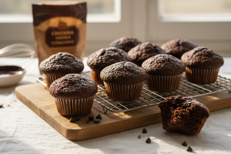 Najlepszy przepis na muffinki czekoladowe - sekret obłędnie wilgotnego i puszystego ciasta