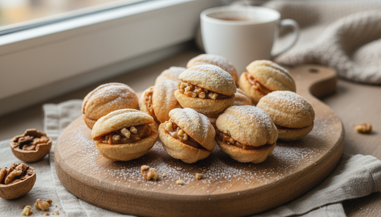 Orzeszki przepis - poznaj sekret idealnie kruchych ciasteczek z kremem