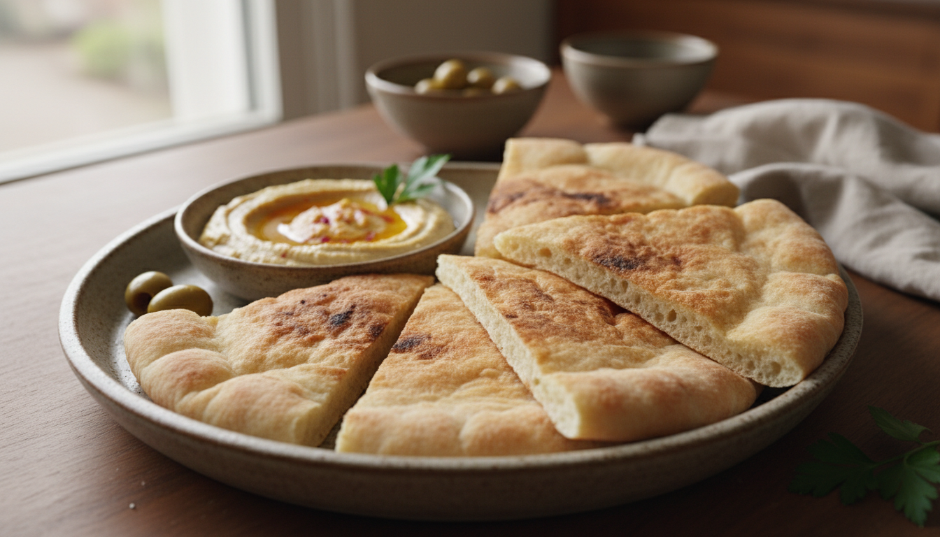 Pita domowa - prosty przepis na puszyste chlebki z idealną kieszonką