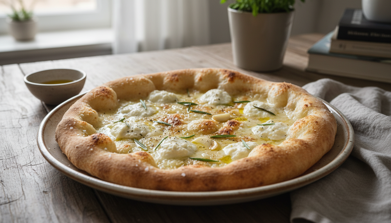 Pizza bianca przepis - sekret obłędnie chrupiącego ciasta i kremowego smaku
