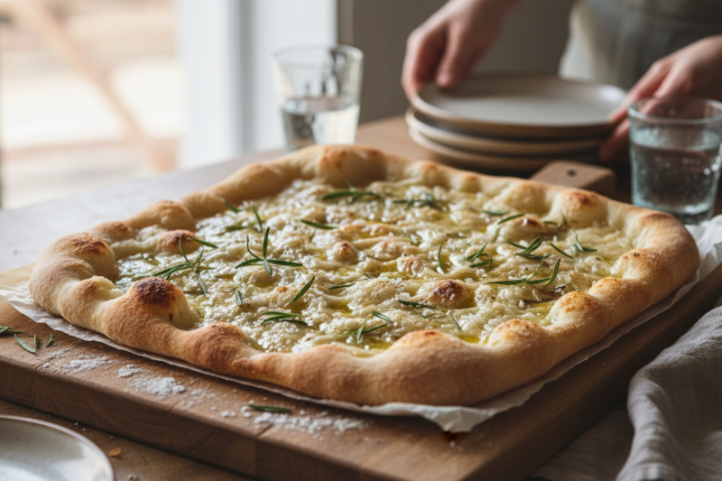 Pizza bianca przepis - sekret obłędnie chrupiącego ciasta i kremowego smaku