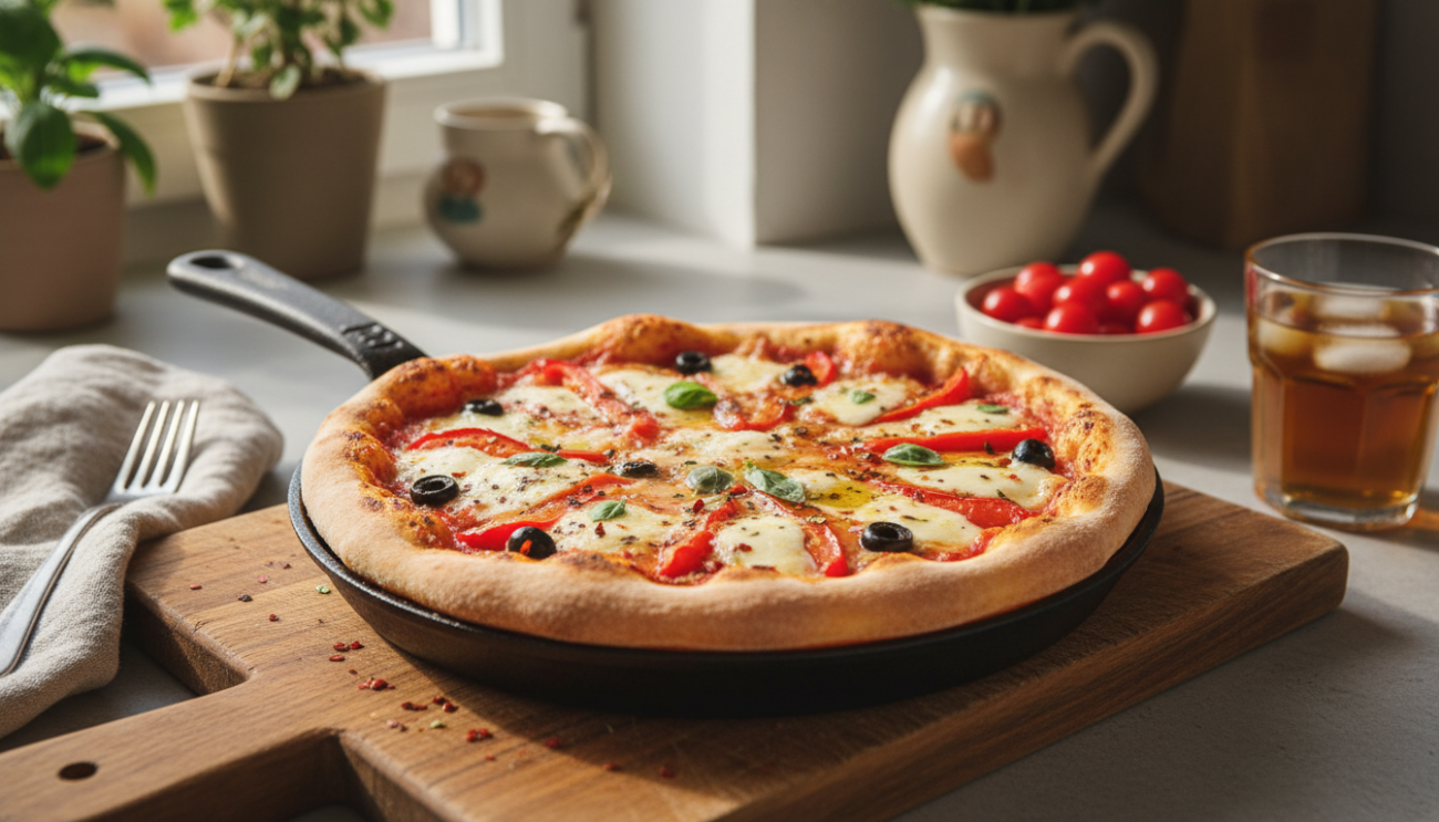 Pizza z patelni - ekspresowy przepis na pyszne i chrupiące ciasto bez pieczenia