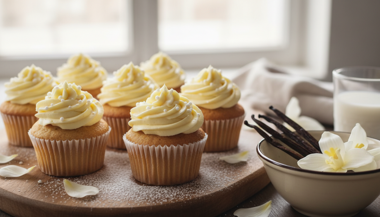 Przepis na babeczki waniliowe - puszyste i obłędnie pachnące domowe słodkości