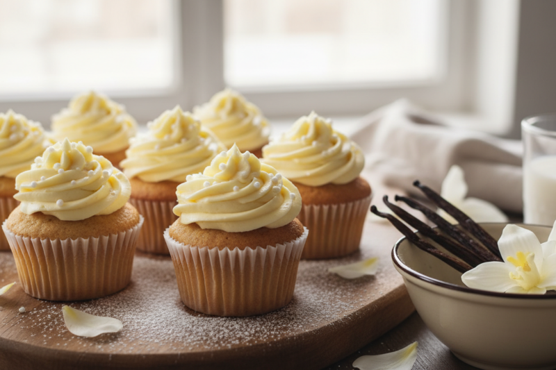 Przepis na babeczki waniliowe - puszyste i obłędnie pachnące domowe słodkości