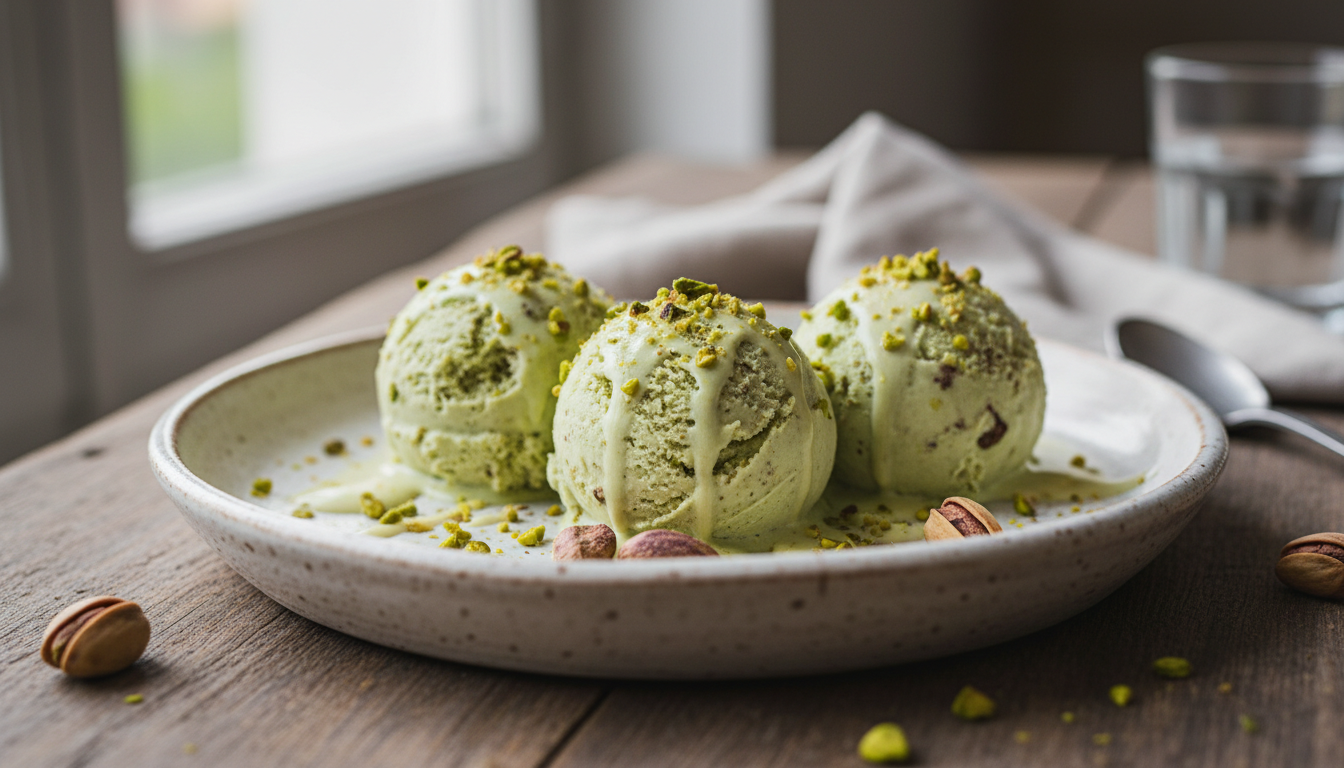 Przepis na domowe lody pistacjowe - sekret obłędnie kremowej konsystencji i intensywnego smaku