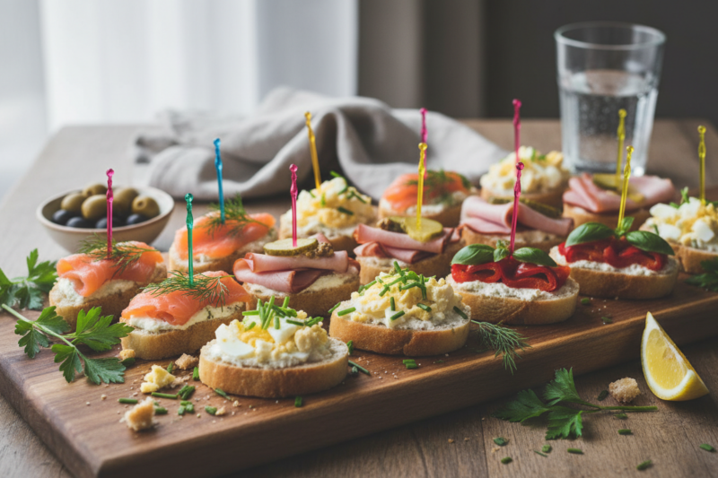 Przepis na kanapeczki imprezowe - szybkie i efektowne przekąski, które znikają w minutę