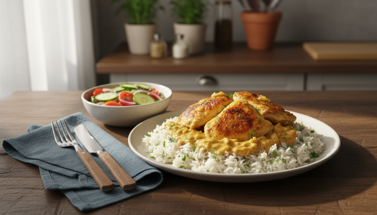 Przepis na kurczaka z ryżem - soczysty i ekspresowy obiad z jednej patelni