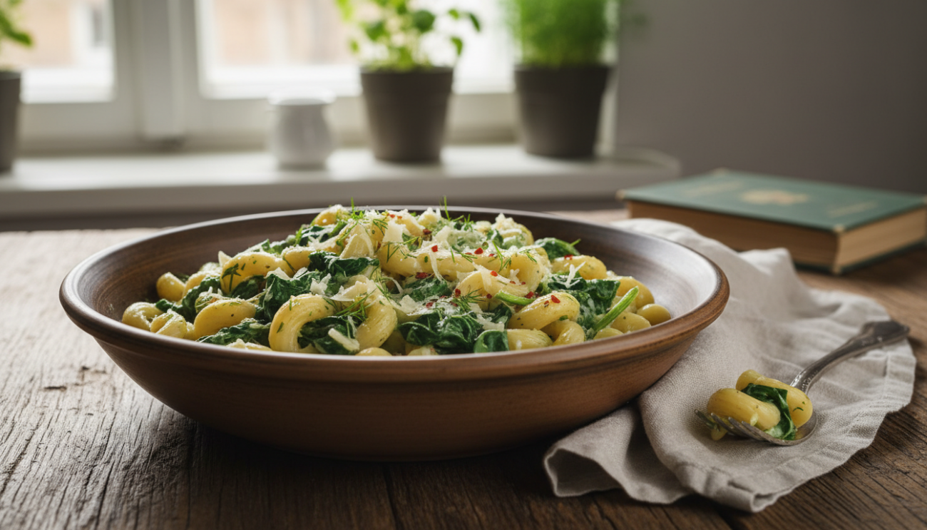 Przepis na makaron ze szpinakiem - obłędnie kremowy sos i ekspresowe wykonanie
