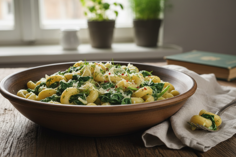 Przepis na makaron ze szpinakiem - obłędnie kremowy sos i ekspresowe wykonanie