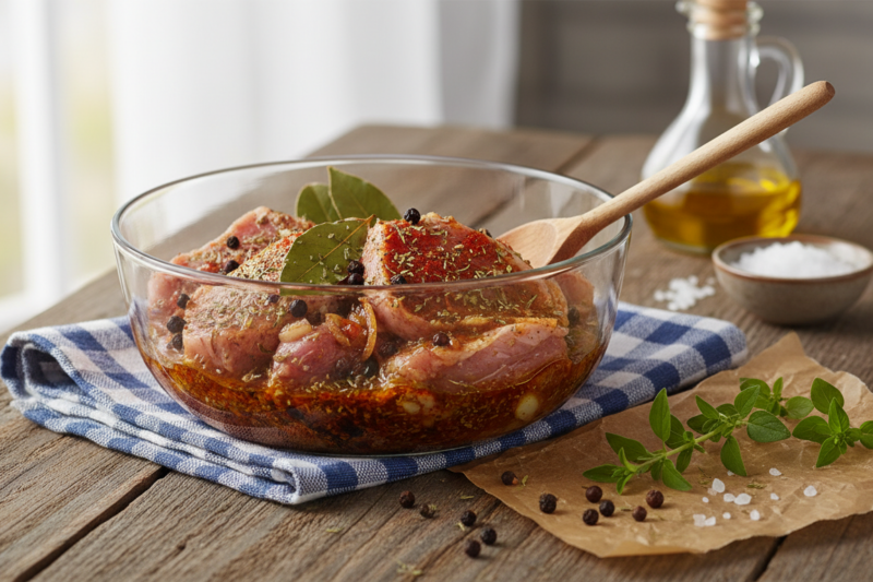 Przepis na marynatę do karkówki – sekret idealnie soczystego i kruchego mięsa