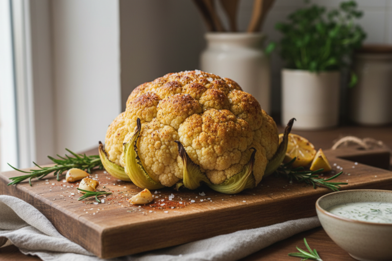 Przepis na pieczony kalafior - odkryj sekret chrupiącej i złocistej przekąski