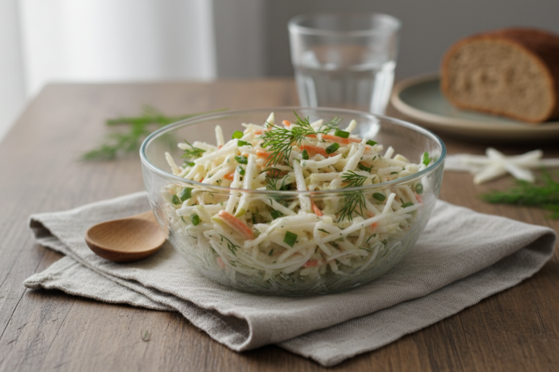 Przepis na surówkę z białej rzodkwi - chrupiący sposób na zdrowy dodatek do obiadu