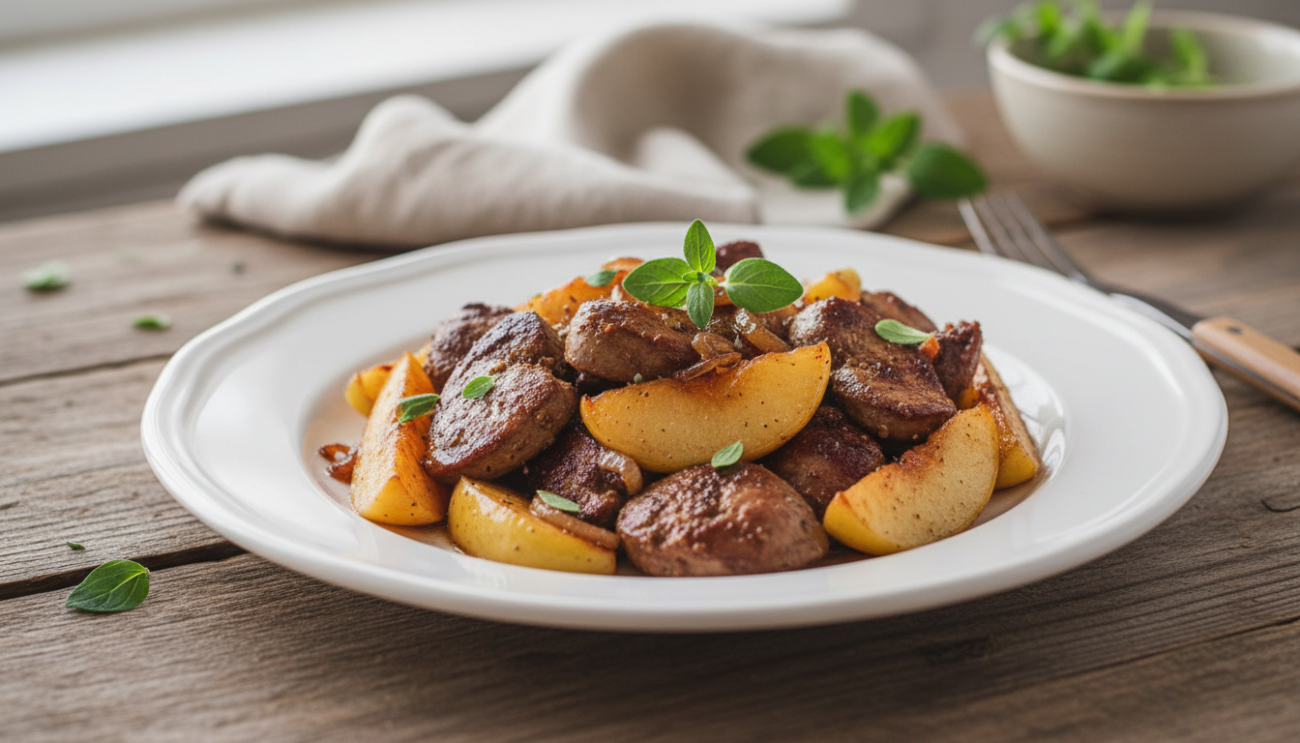 Przepis na wątróbkę z jabłkiem - sekret aksamitnej miękkości i soczystego smaku