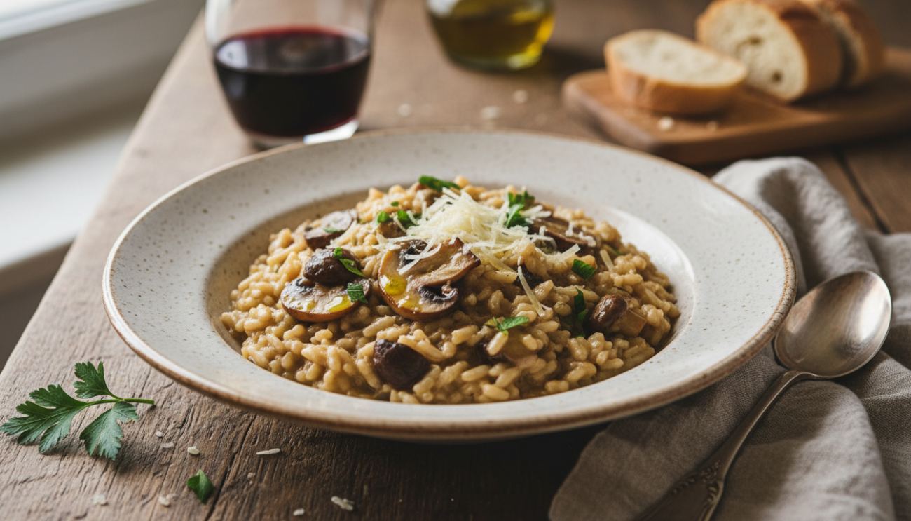 Risotto z grzybami - przepis na najbardziej kremową i aromatyczną ucztę w twoim domu