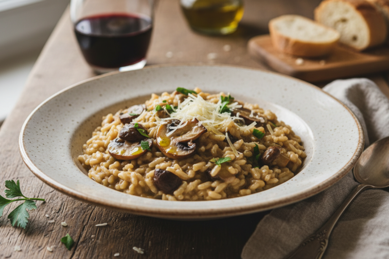 Risotto z grzybami - przepis na najbardziej kremową i aromatyczną ucztę w twoim domu