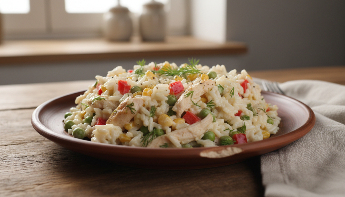 Sałatka z ryżem i kurczakiem przepis - ekspresowy sposób na sycący i pyszny lunch