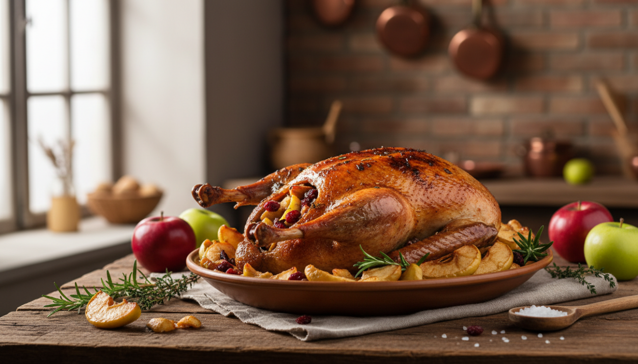 Soczysta kaczka z jabłkami przepis - sekret idealnie chrupiącej skórki i miękkiego mięsa