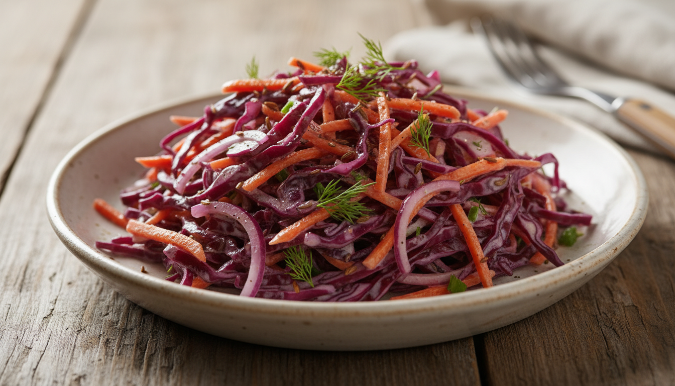 Surówka z czerwonej kapusty - przepis na idealnie soczysty i chrupiący dodatek do obiadu
