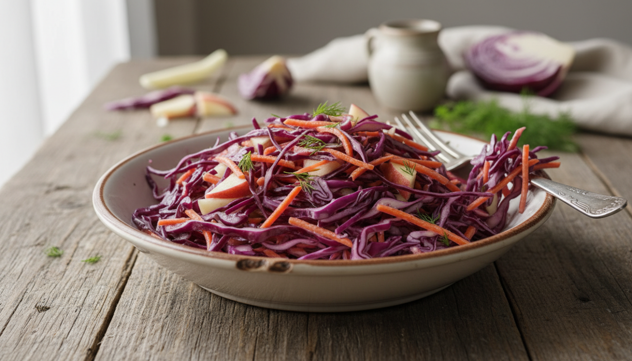Surówka z czerwonej kapusty - przepis na idealnie soczysty i chrupiący dodatek do obiadu