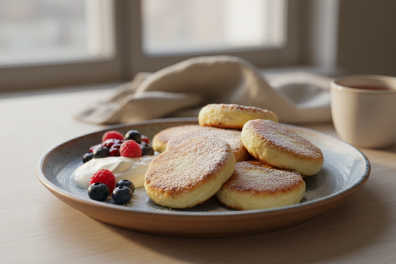 Syrniki przepis - puszyste placuszki twarogowe które rozpływają się w ustach