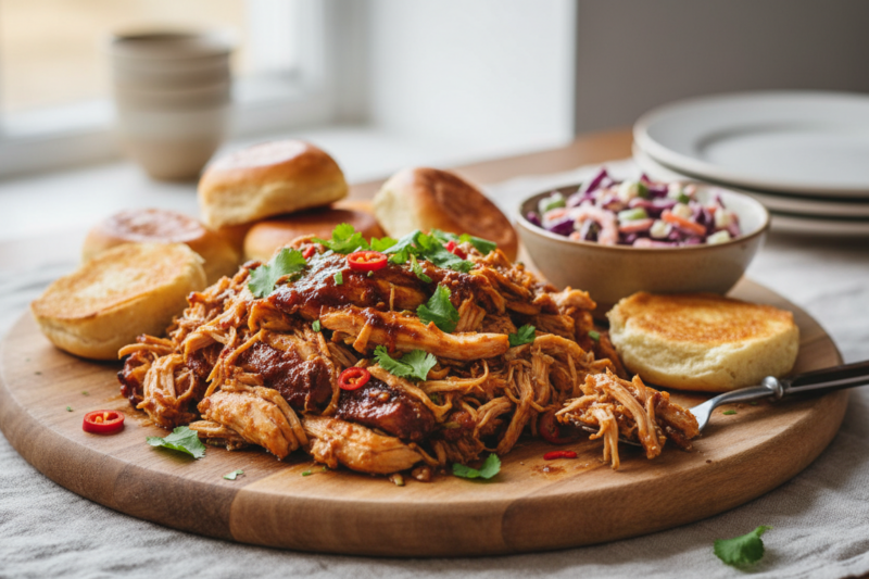 Szarpany kurczak - prosty przepis na obłędnie soczyste mięso do burgerów i tacosów