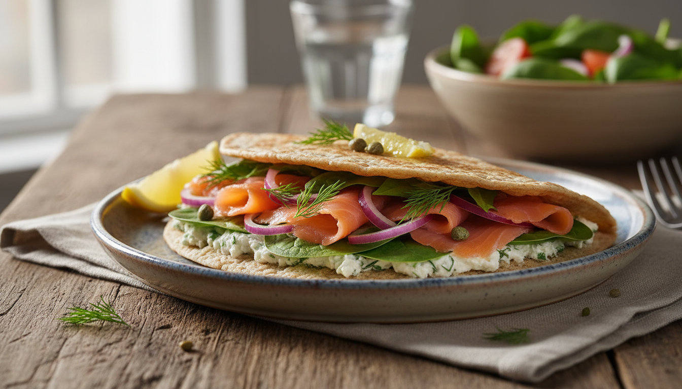 Tortilla z łososiem - przepis na ekspresową przekąskę o wyjątkowym smaku