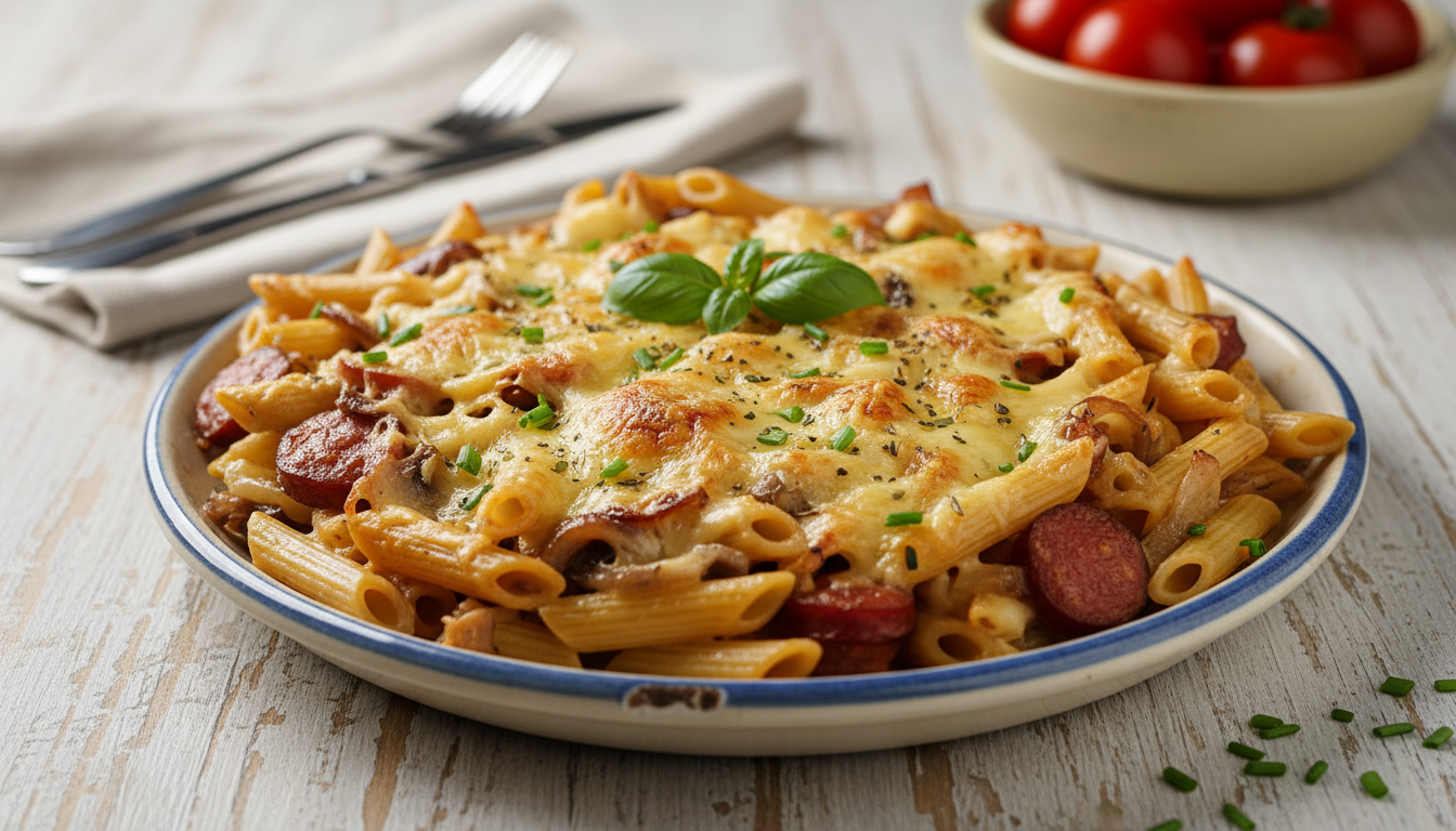 Zapiekanka makaronowa - prosty przepis na obłędnie kremowy obiad dla całej rodziny